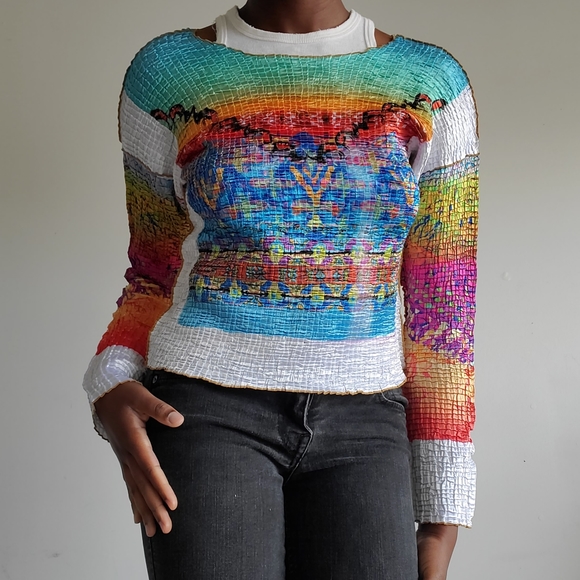 American Vintage Tops - Vintage crunched long-sleeve top